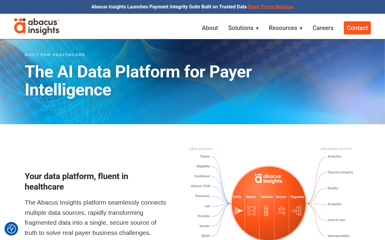 Abacus Insights homepage