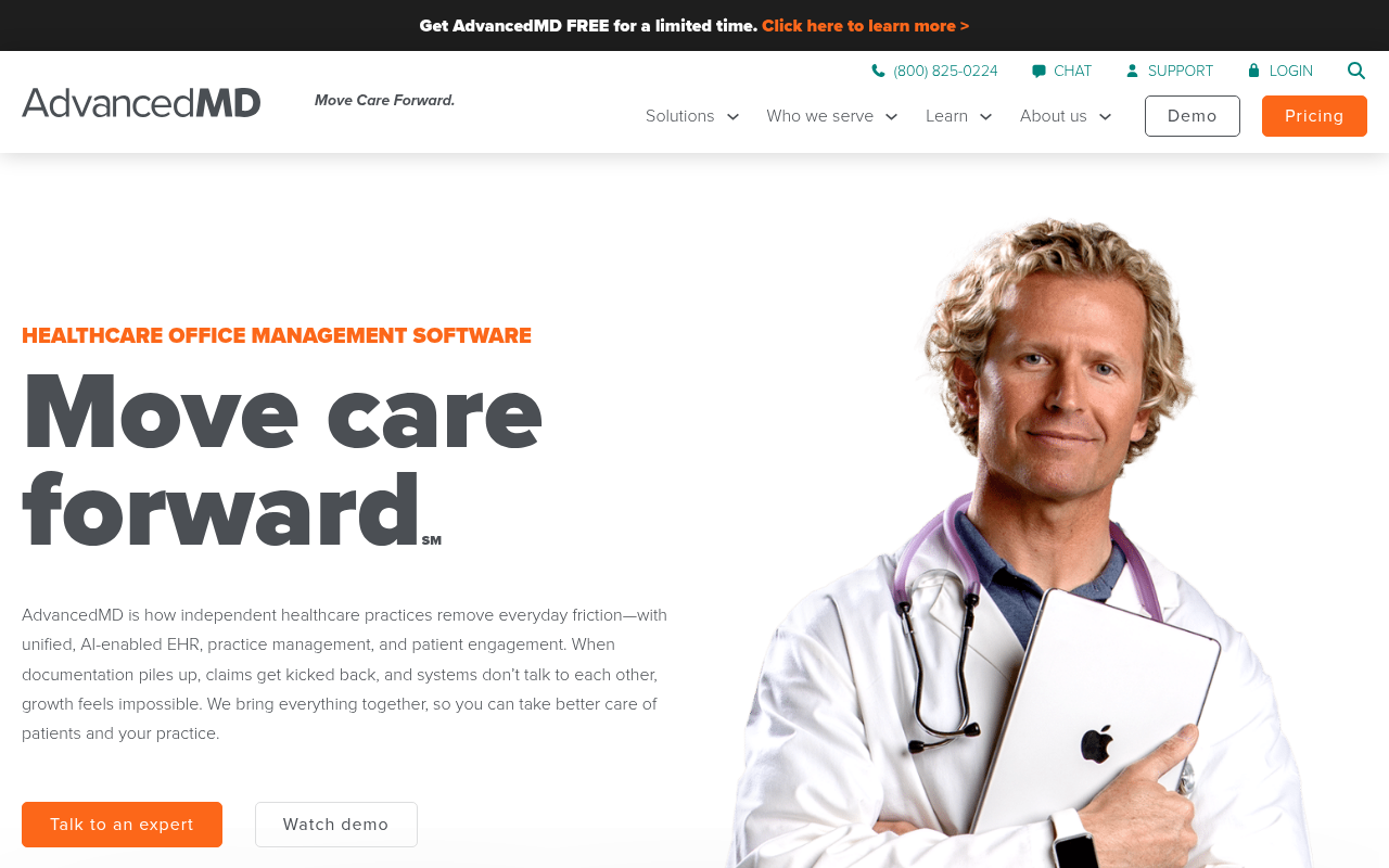 AdvancedMD product interface