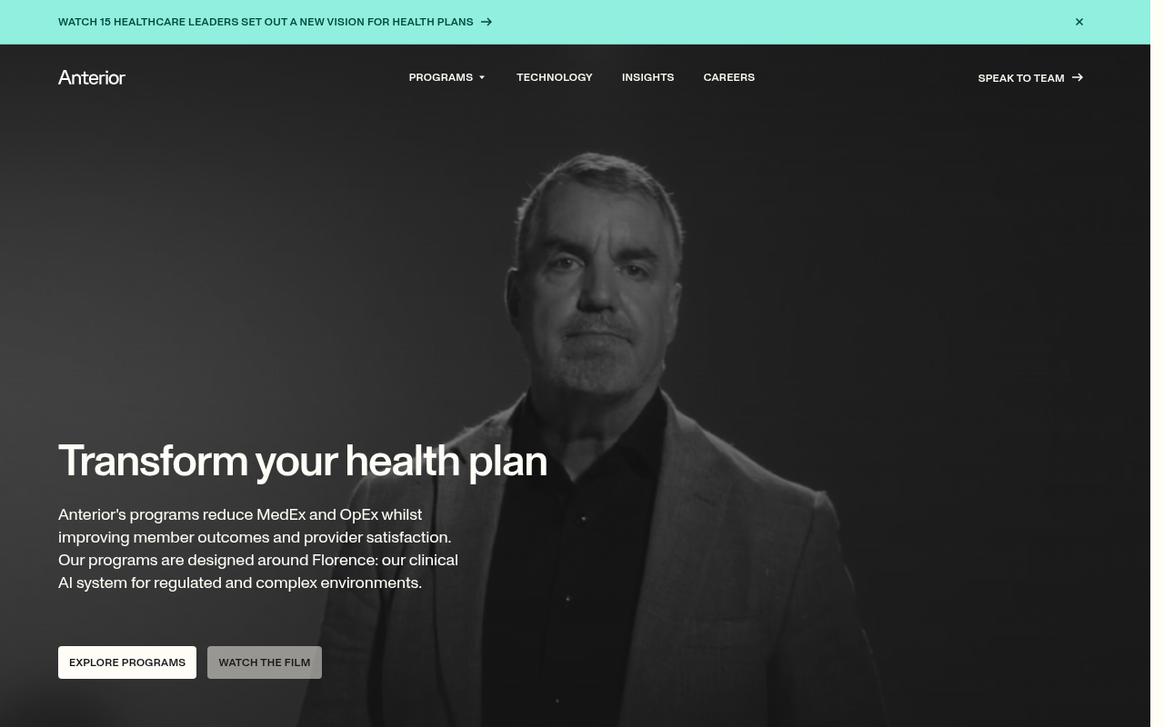 Anterior product interface
