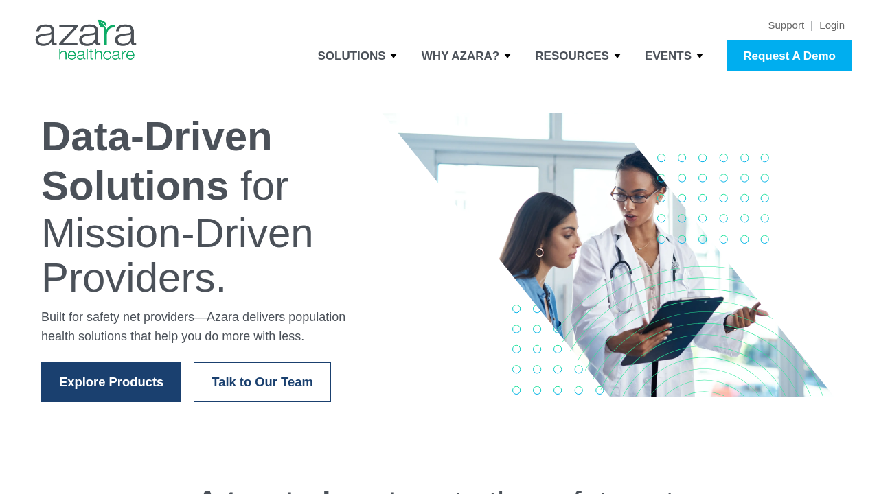 Azara Healthcare product interface