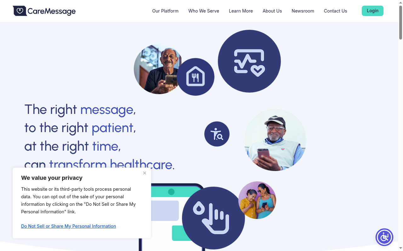CareMessage product interface