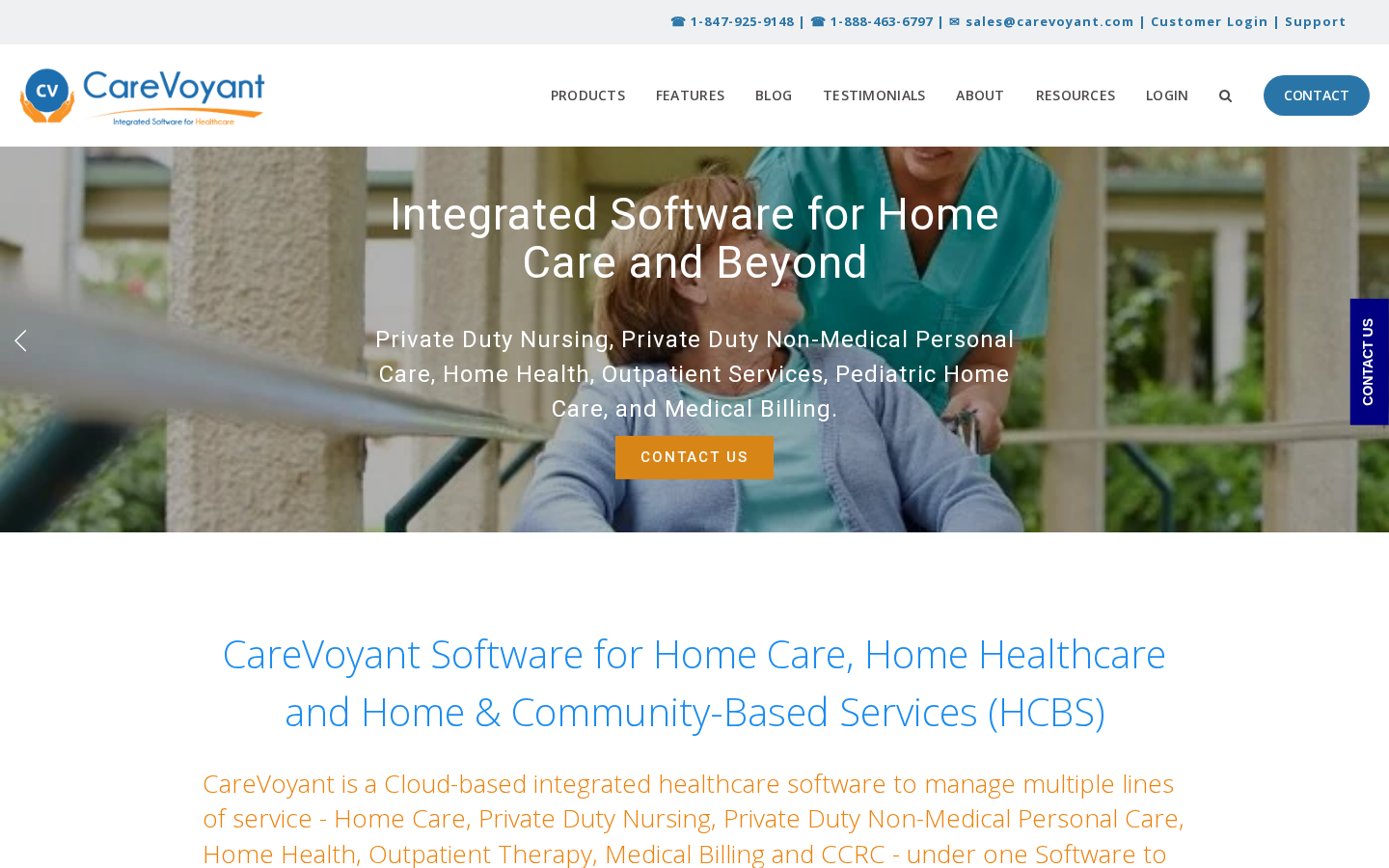 CareVoyant product interface