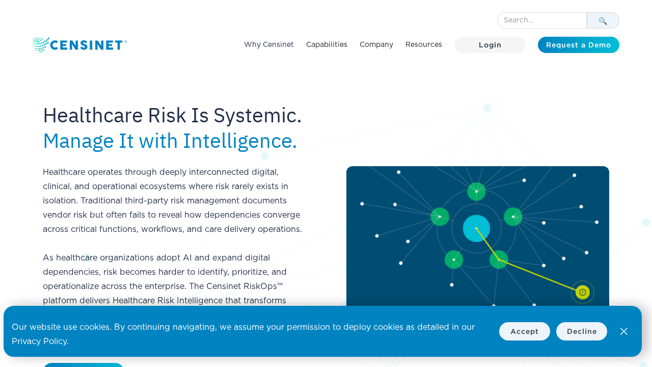 Censinet product interface