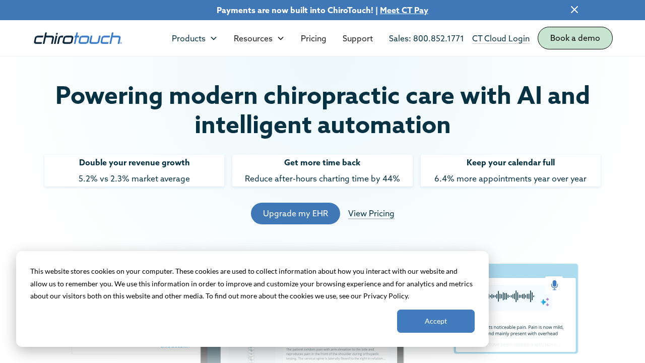 ChiroTouch product interface