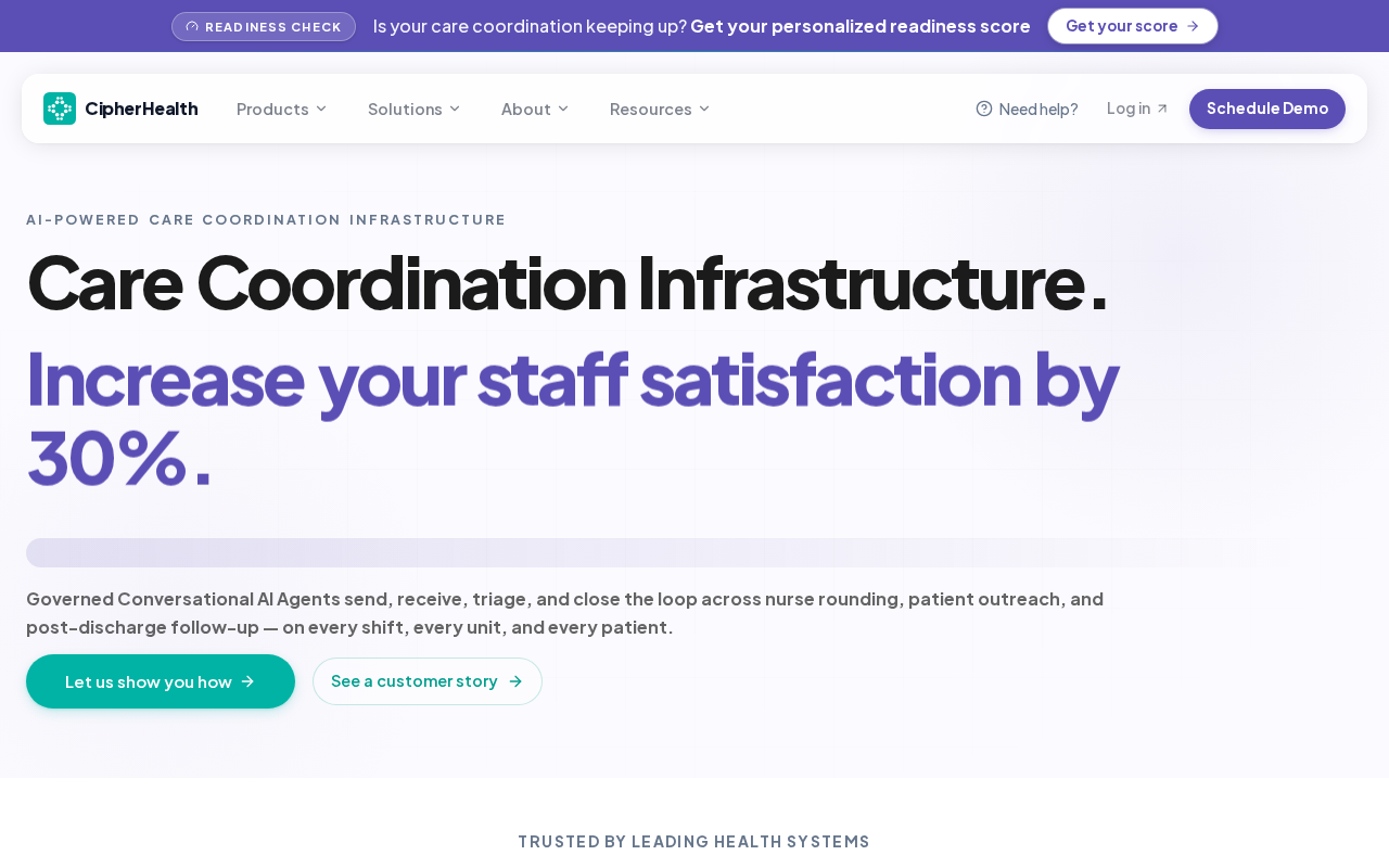 CipherHealth product interface