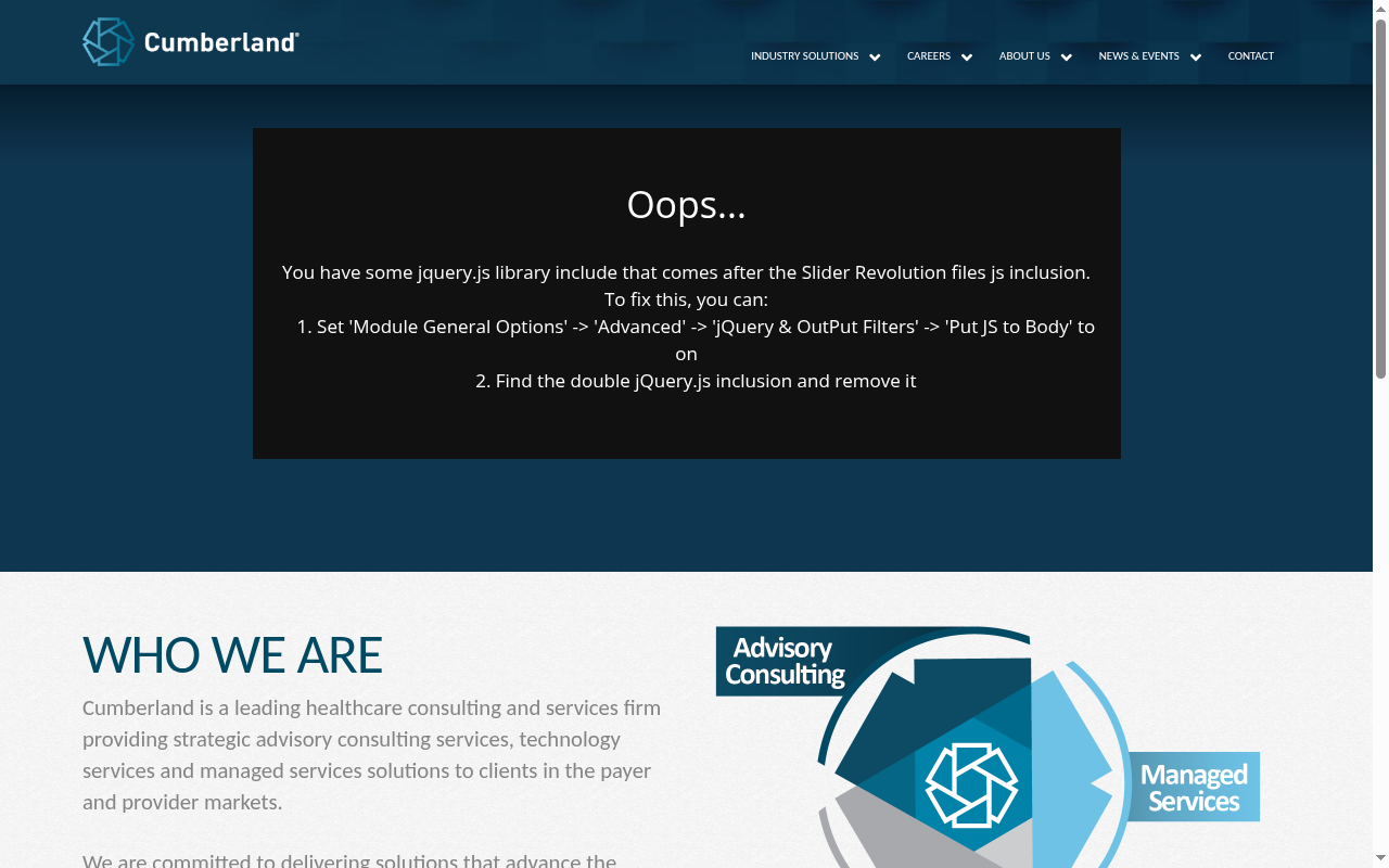 Cumberland Consulting product interface