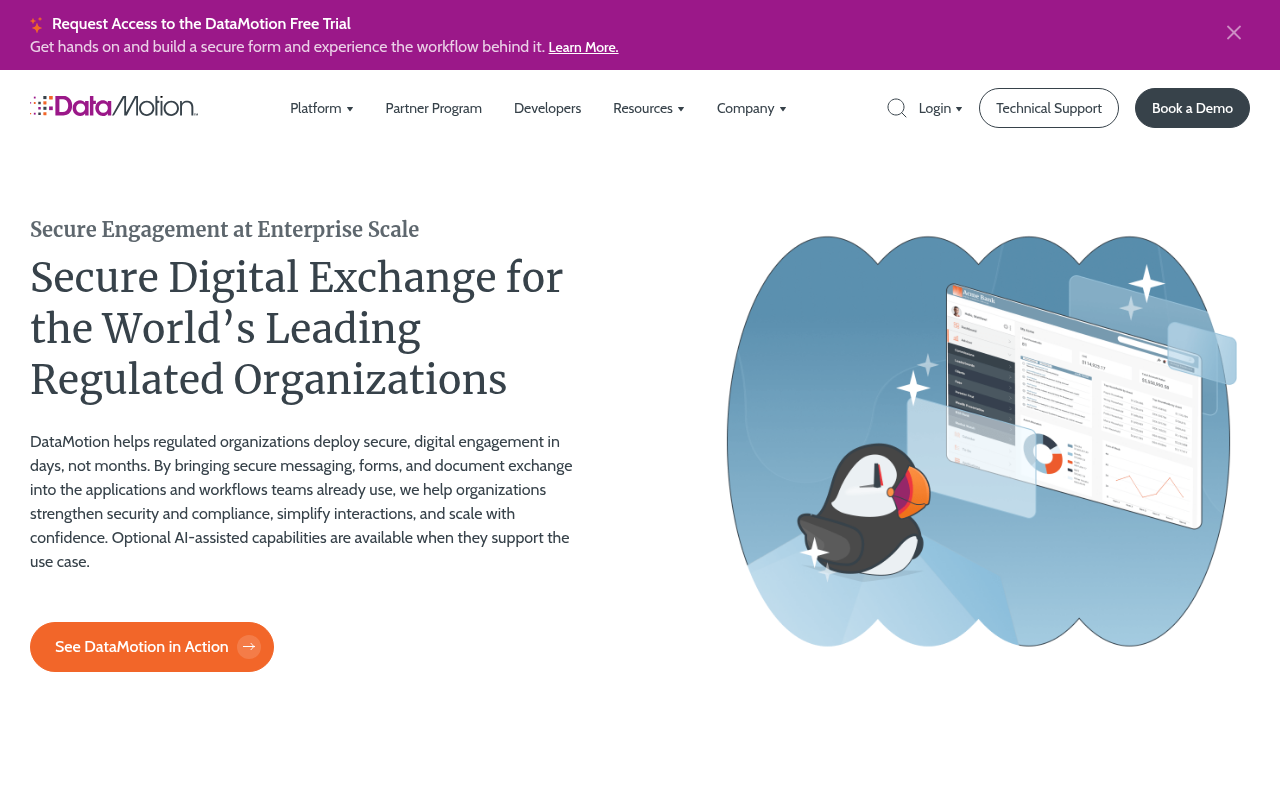 DataMotion product interface
