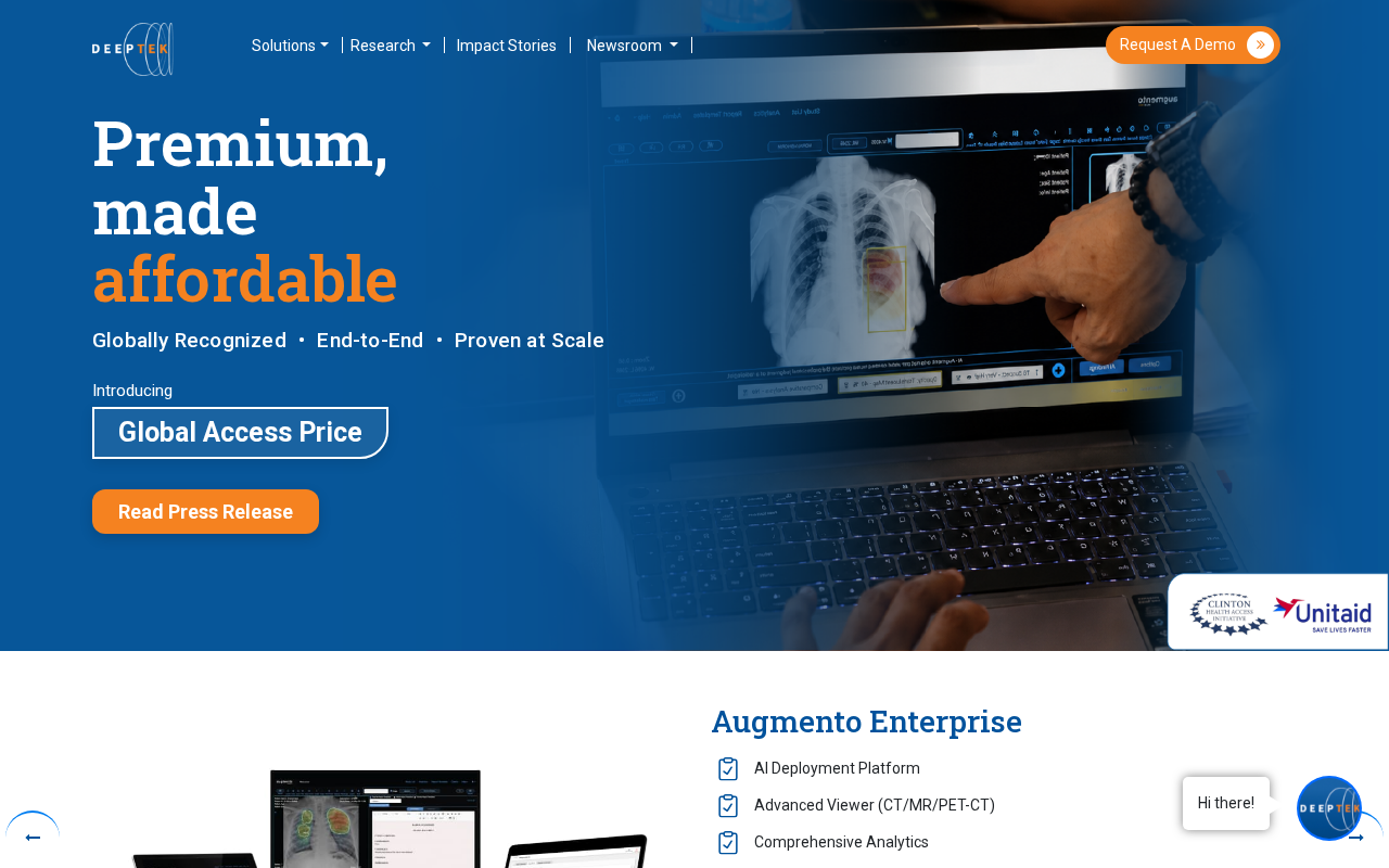 DeepTek product interface