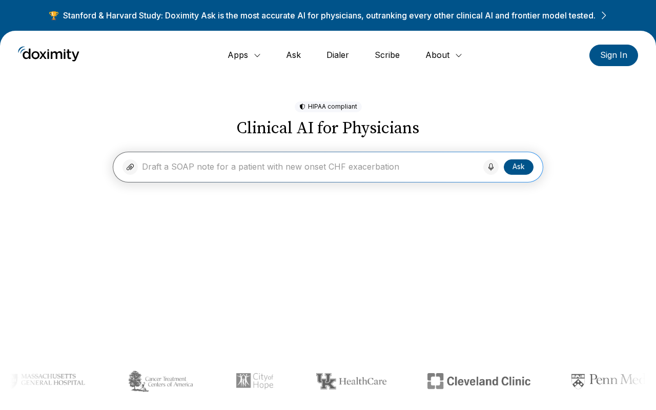 Doximity product interface