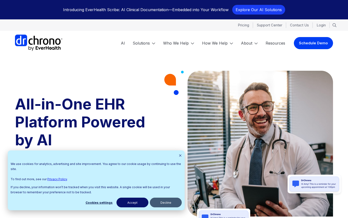 DrChrono product interface