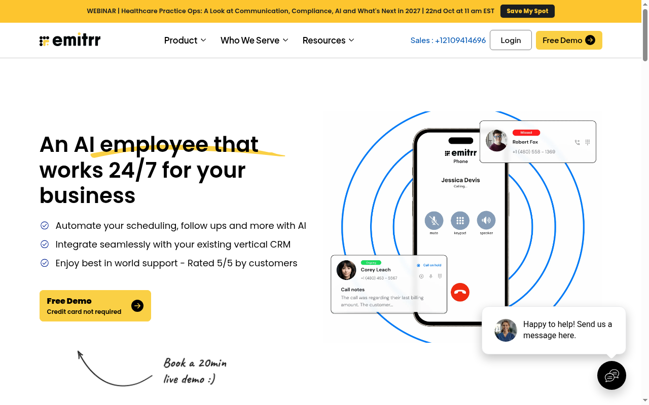 Emitrr product interface