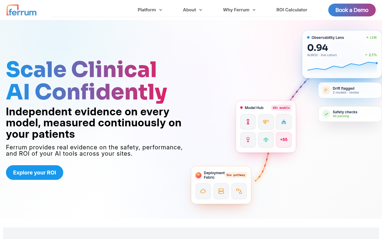 Ferrum Health product interface