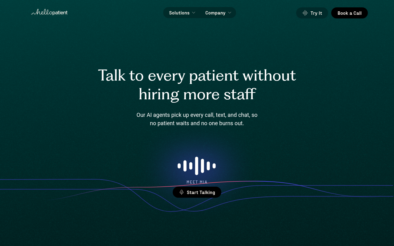 Hello Patient product interface