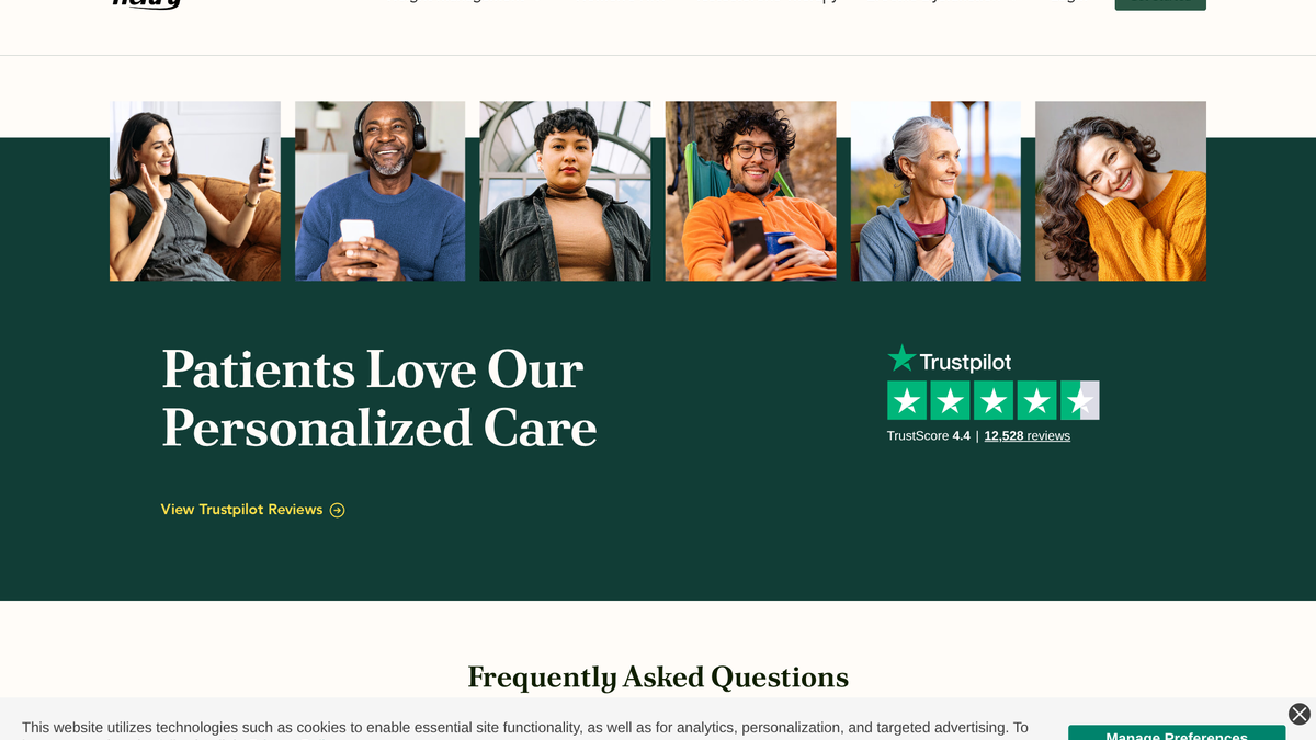Henry Meds product interface