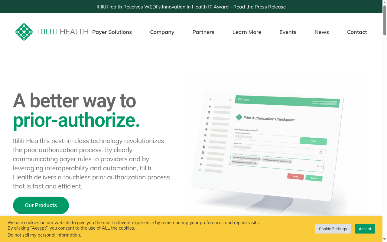 Itiliti Health product interface
