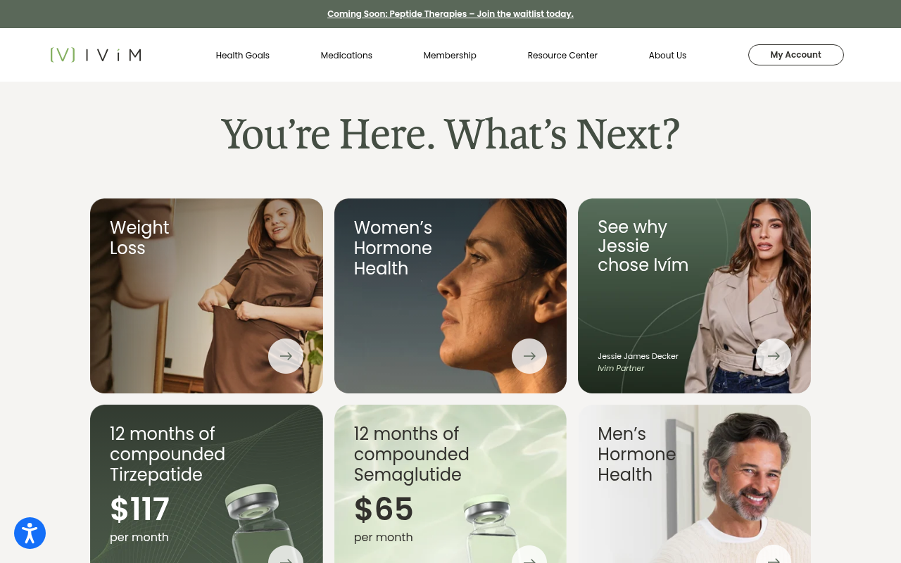 Ivím Health homepage