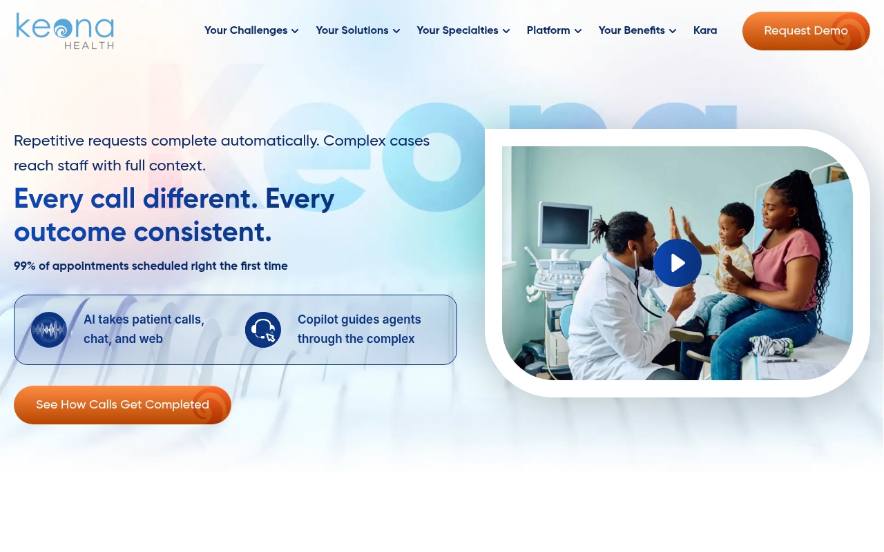 Keona Health product interface