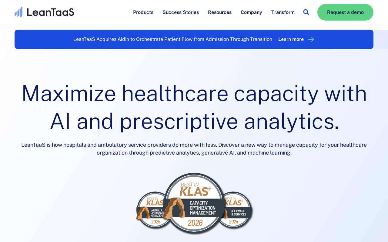 LeanTaaS product interface