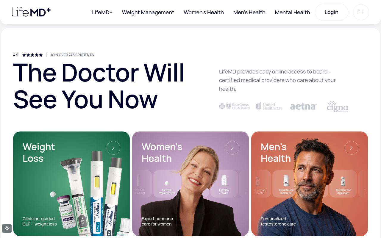 LifeMD homepage