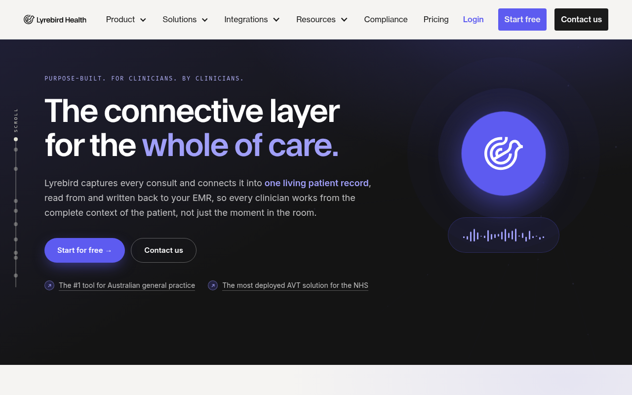 Lyrebird Health product interface