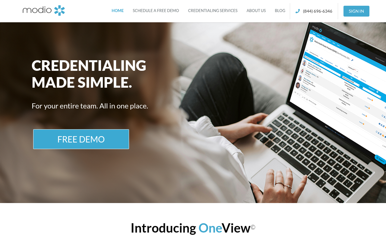 Modio Health product interface