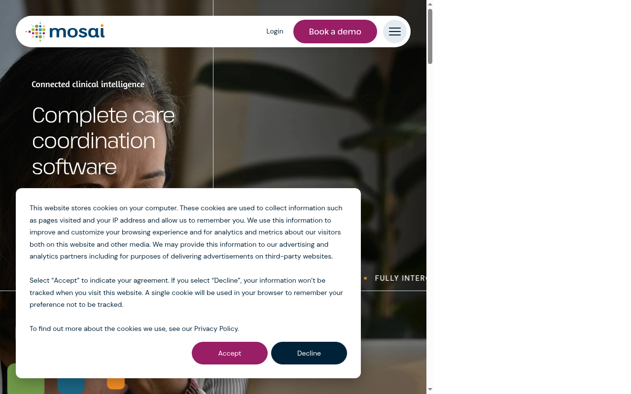 Mosai product interface