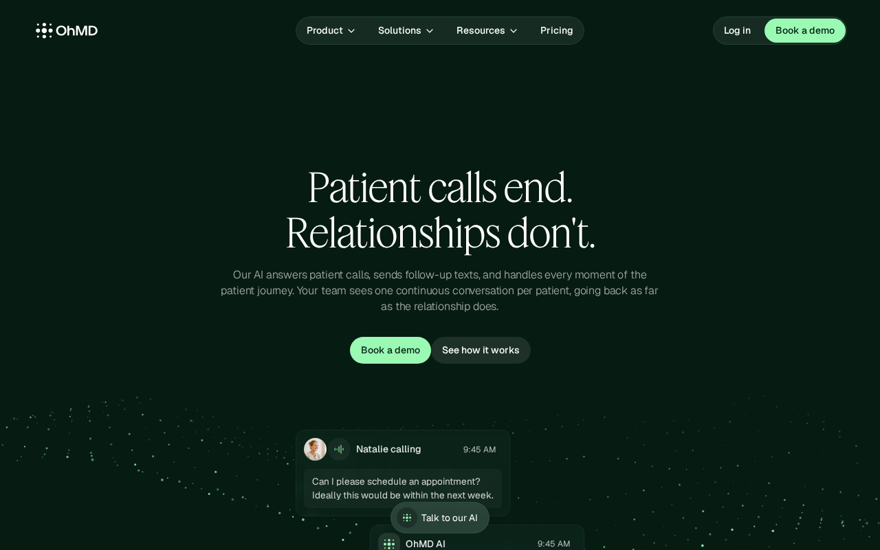 OhMD product interface