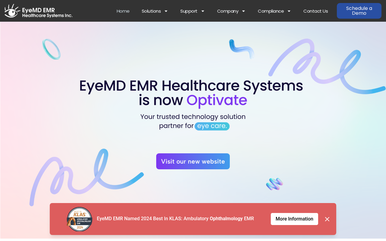 Optivate product interface