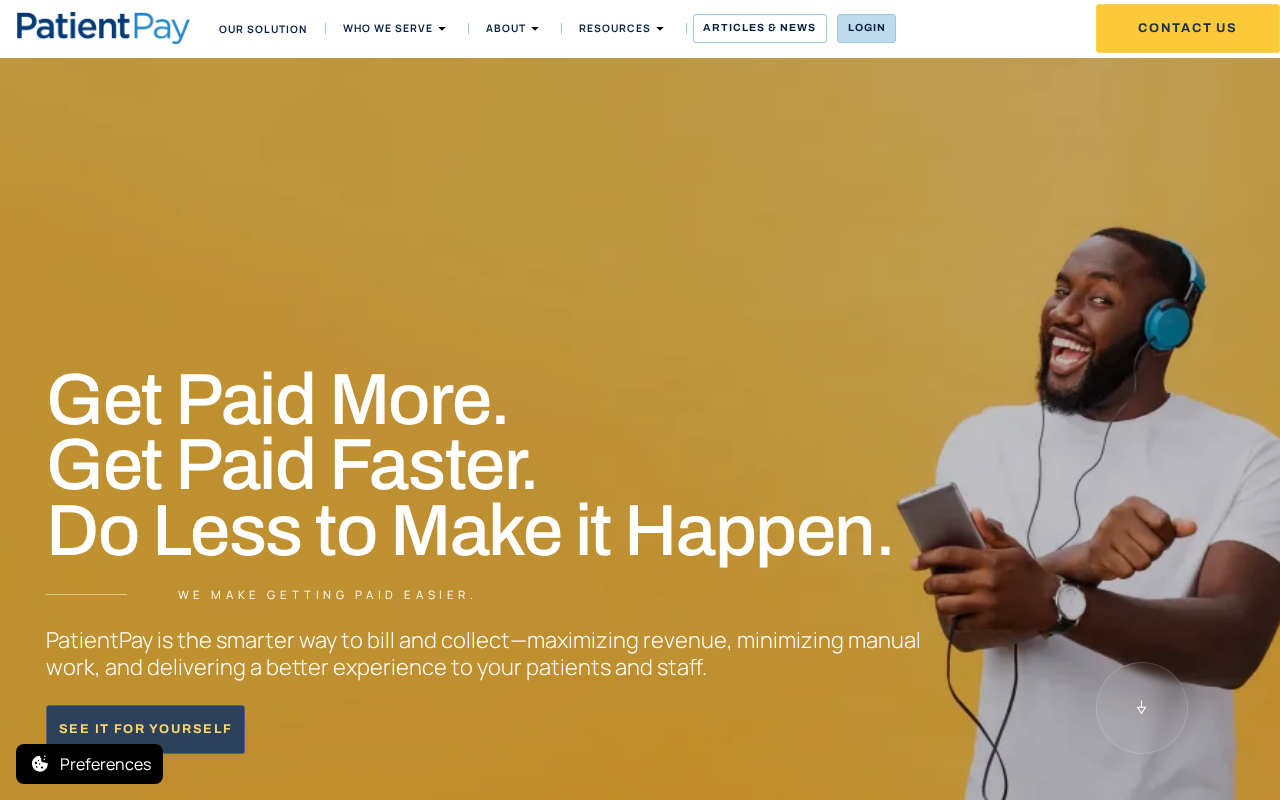 PatientPay product interface
