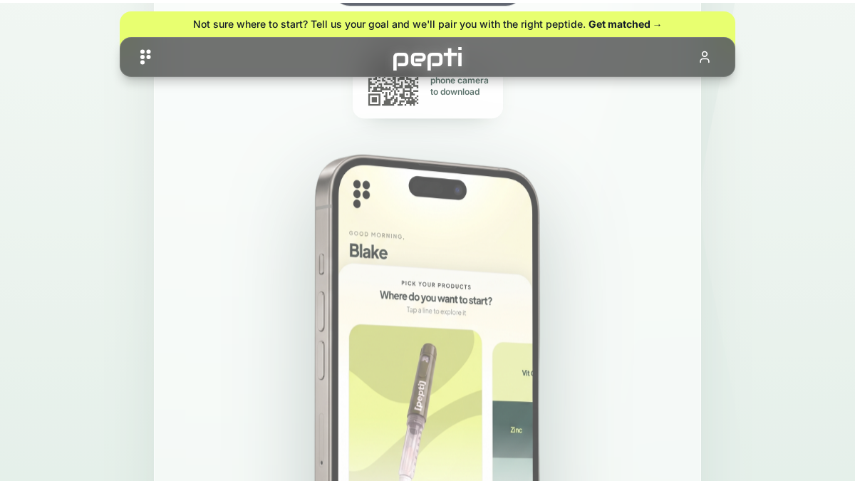 Pepti product interface