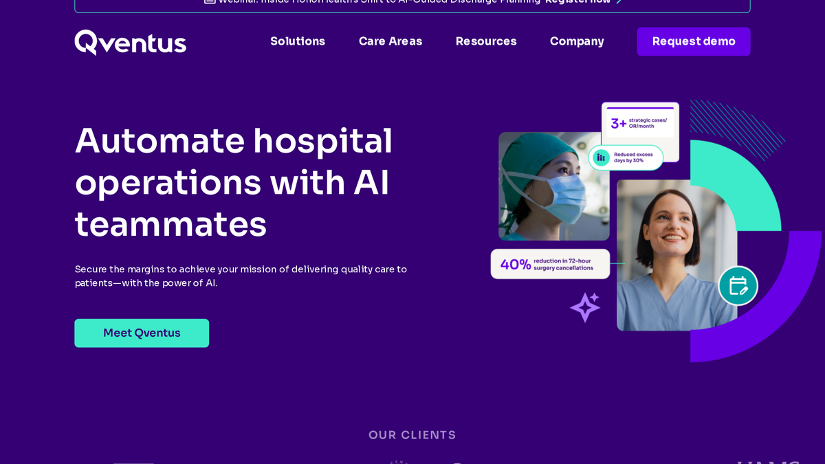 Qventus product interface