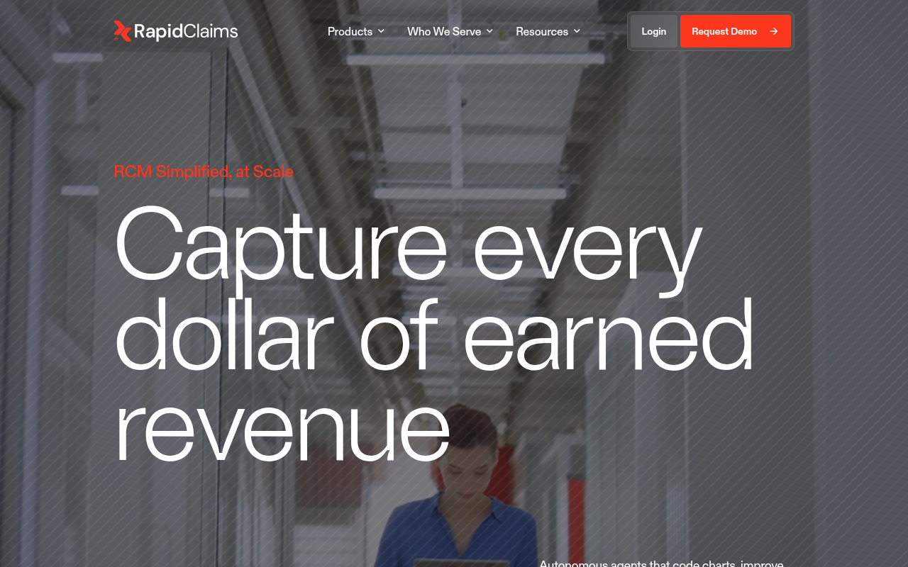 RapidClaims product interface