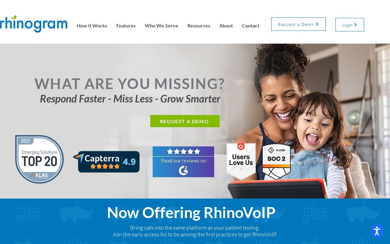 Rhinogram product interface
