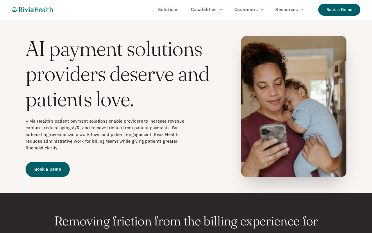 Rivia Health product interface