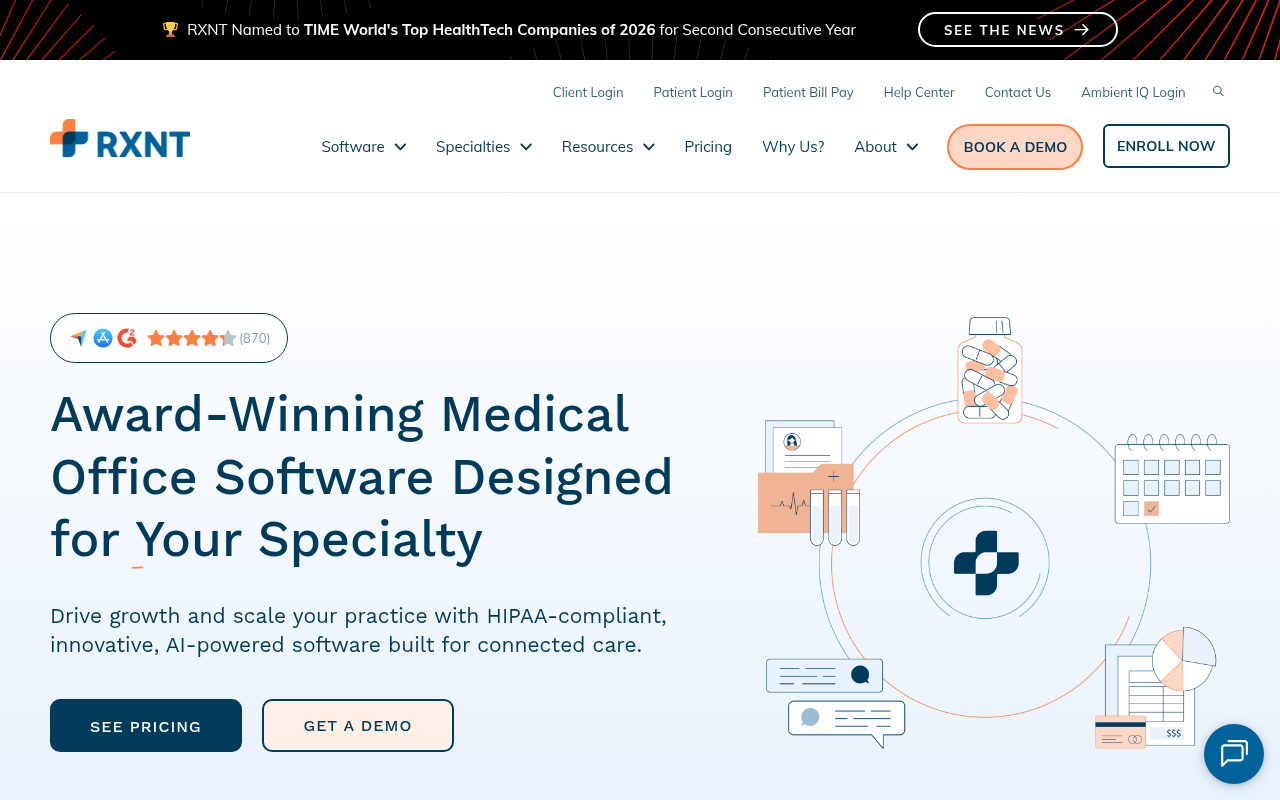 RXNT product interface