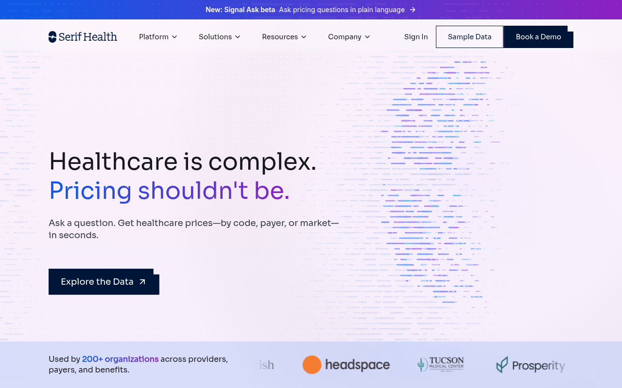 Serif Health product interface