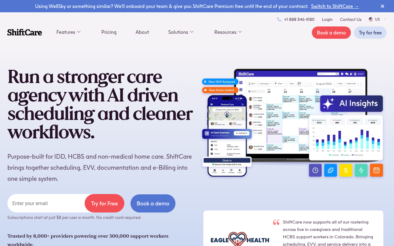 ShiftCare product interface