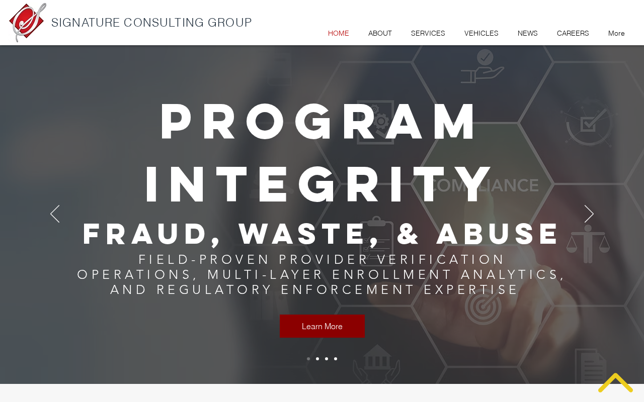 Signature Consulting Group product interface