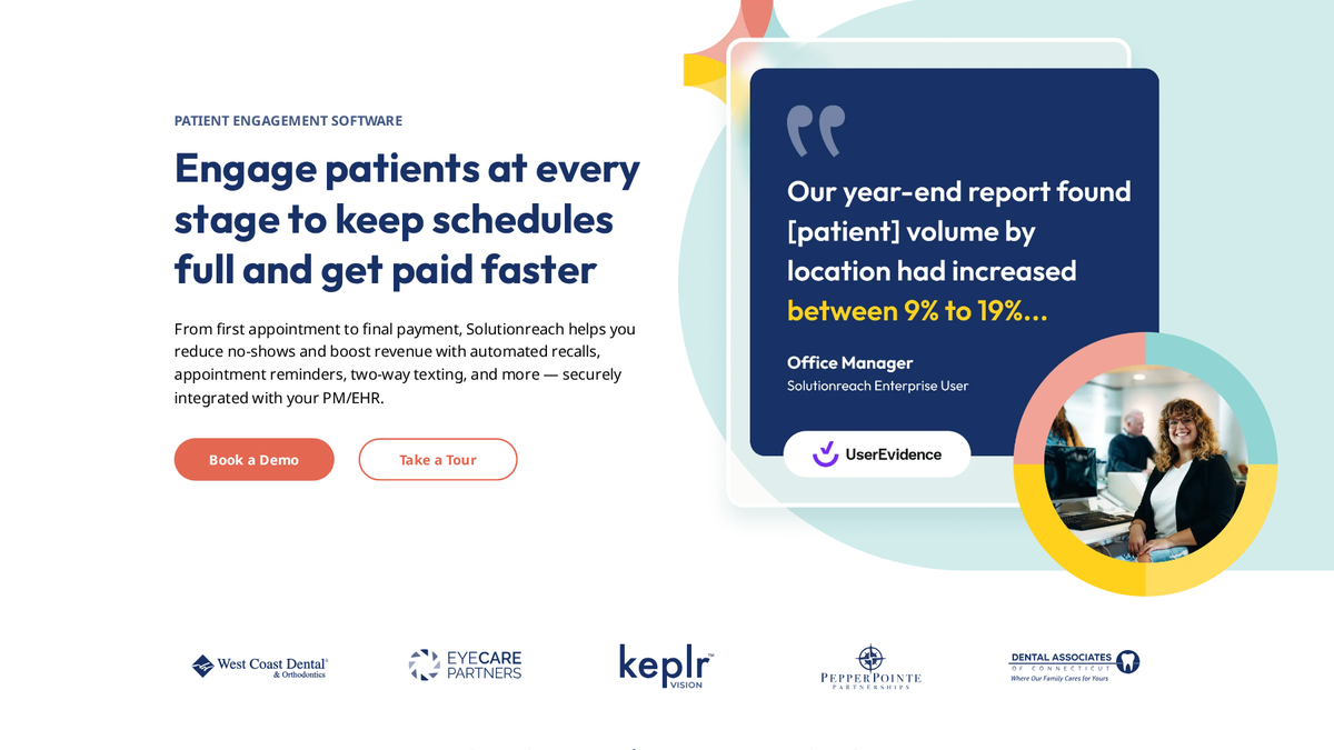 Solutionreach product interface
