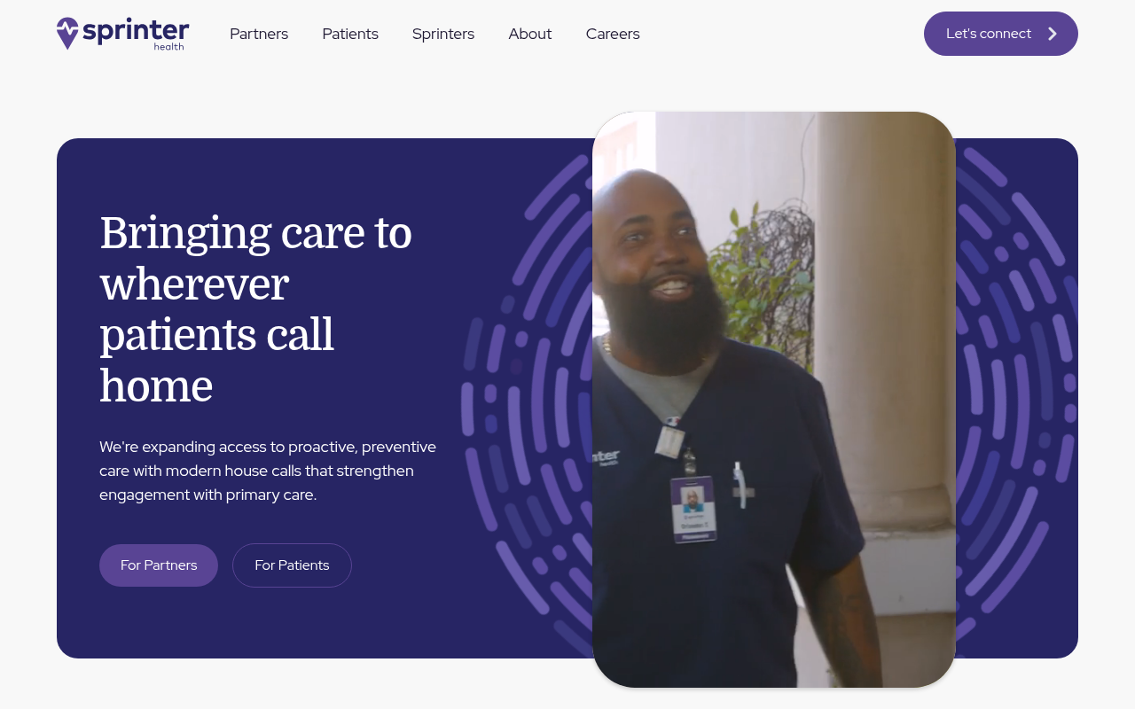 Sprinter Health homepage