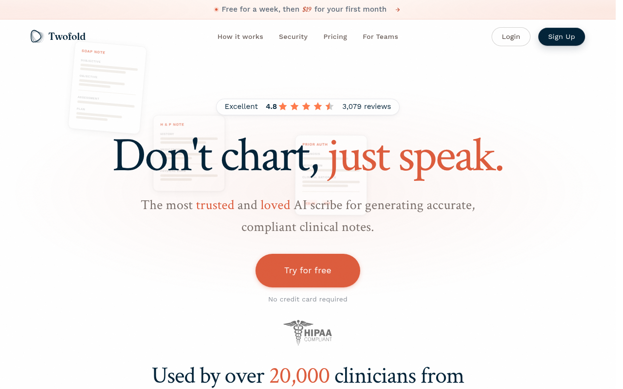Twofold Health product interface