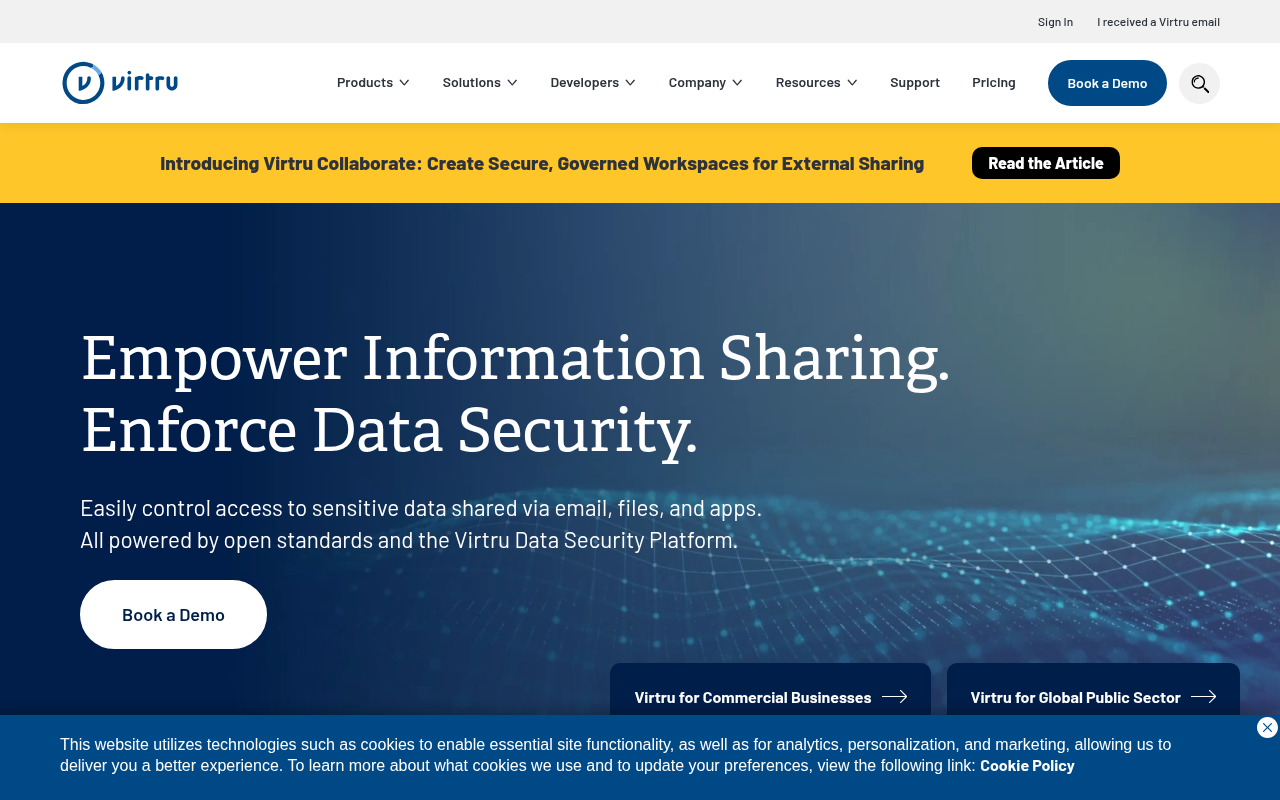 Virtru product interface